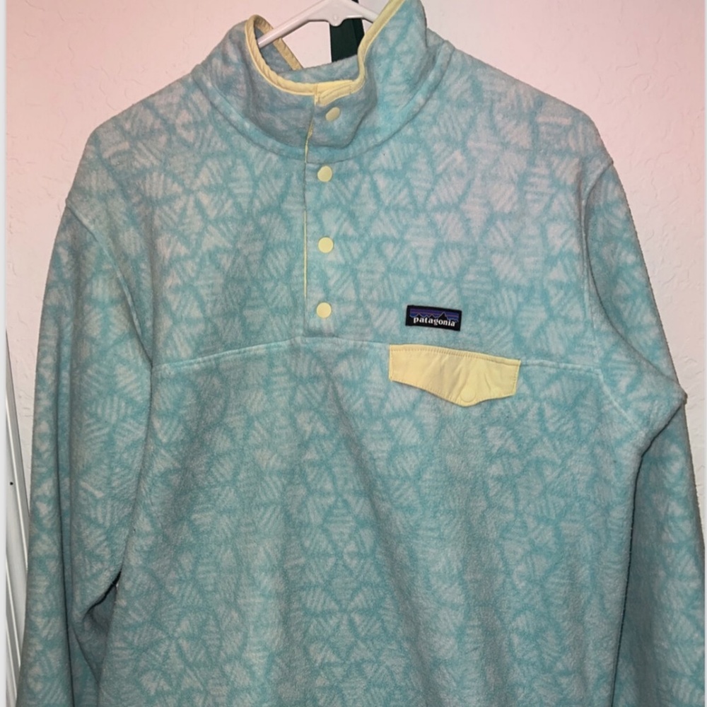 Patagonia Synchilla Snap-T Fleece Snowflake Print Rare REI XL